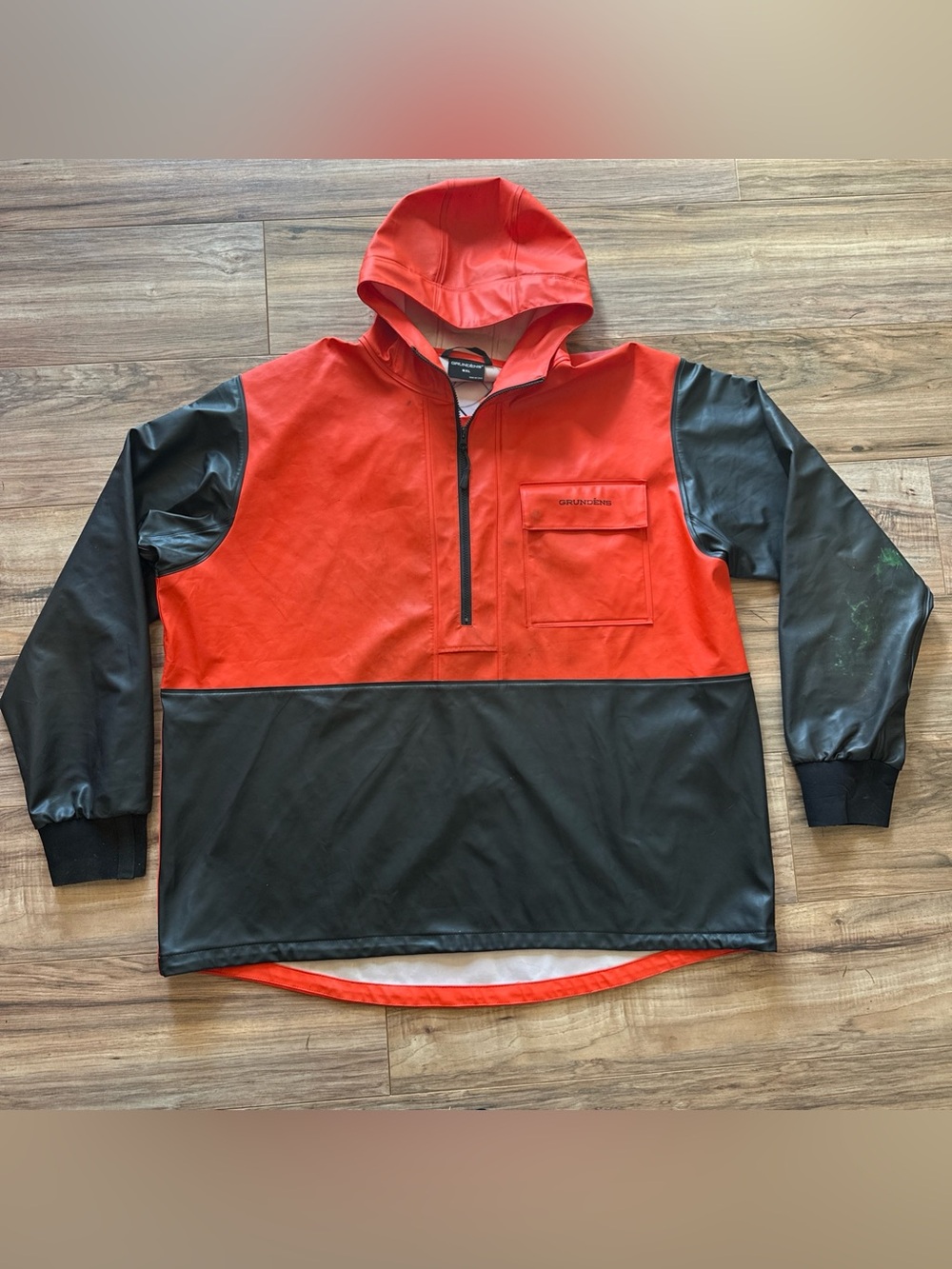 Grundens Neptune Commercial Fishing Anorak Pullover 5XL mens Orange
